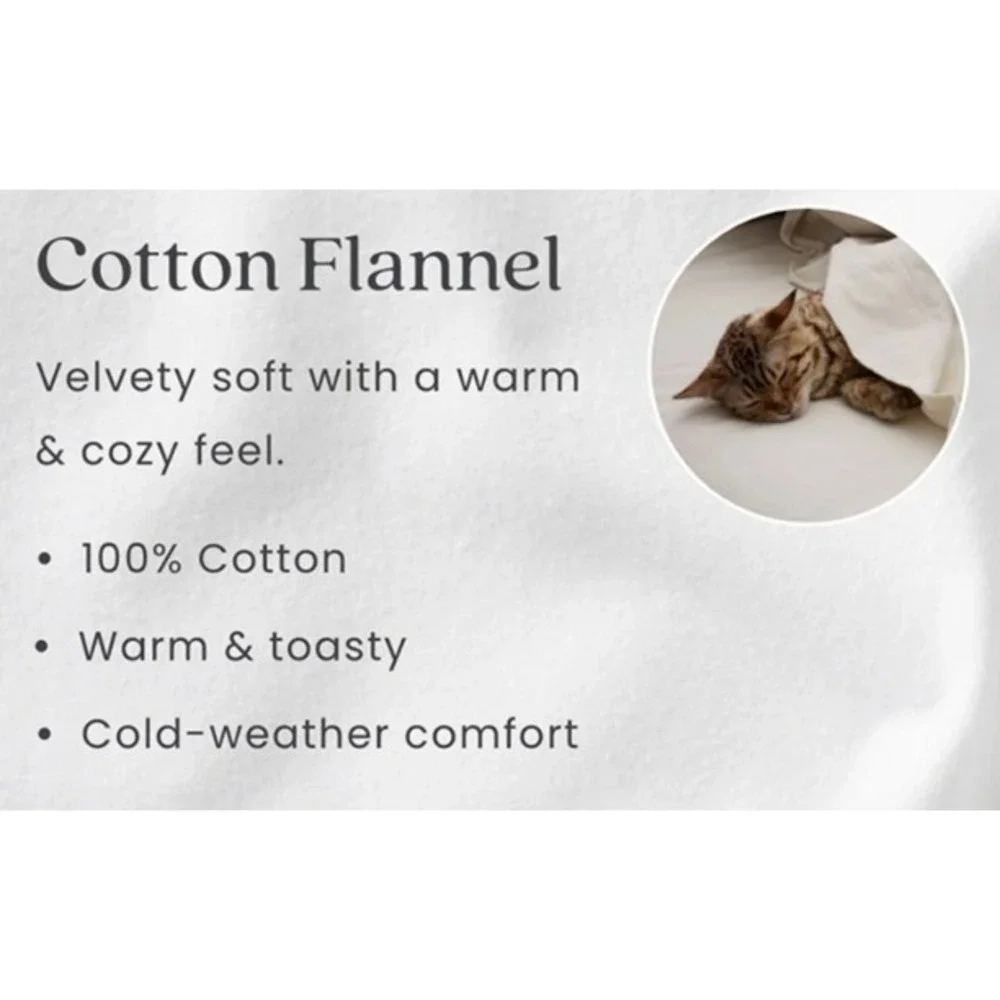 The Company Store Legends Luxury Velvet Flannel Queen Duvet Cover White D1S6